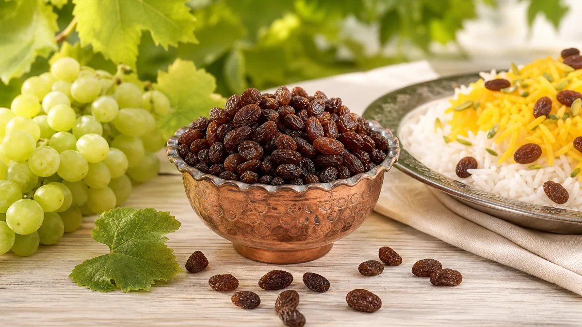 ویژگی فنی کشمش پلویی شیرین عسل